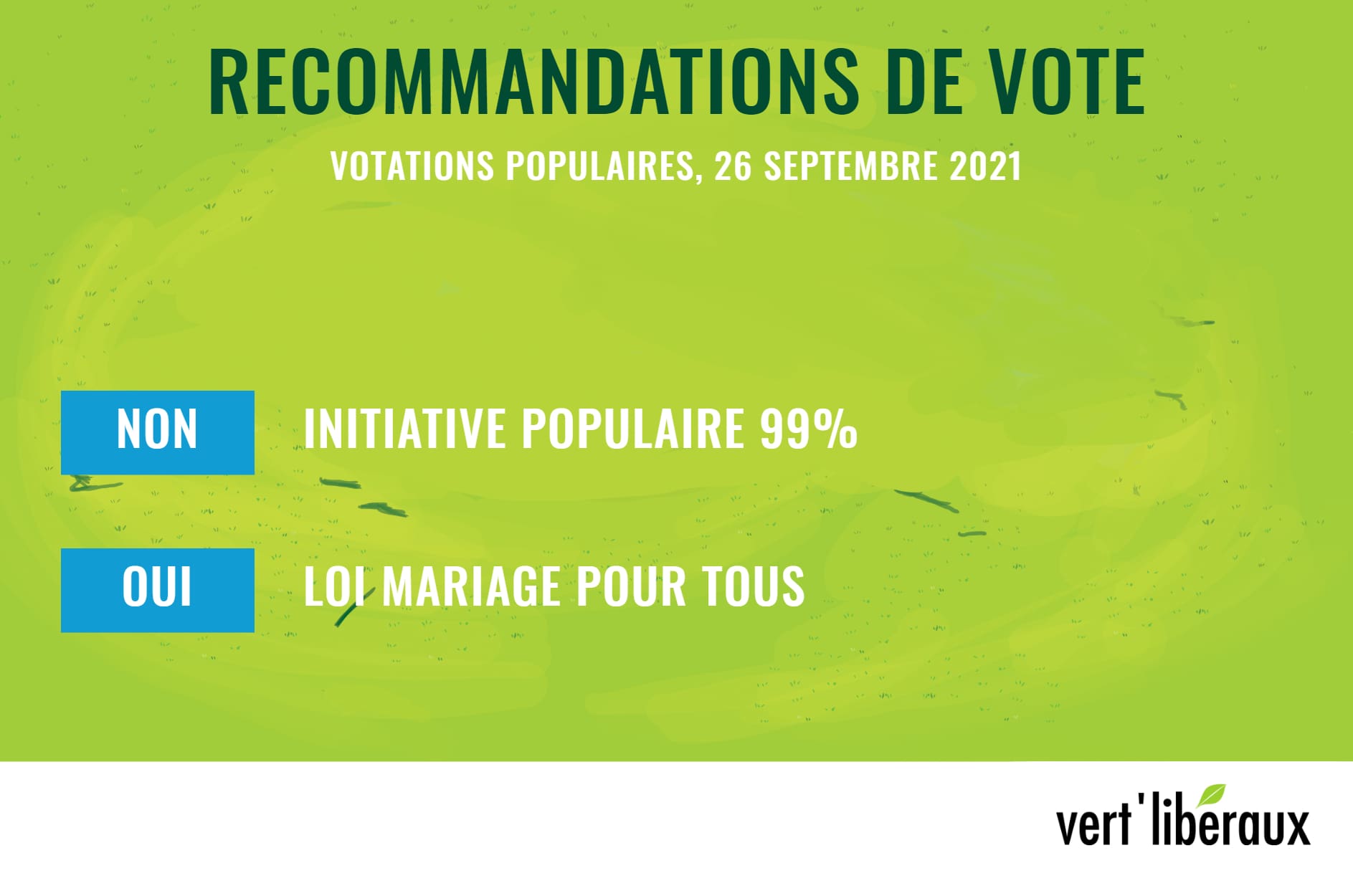 Recommandation de vote 26.09.21